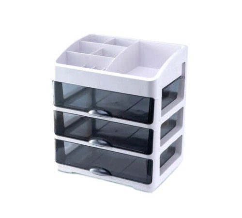 Органайзер для хранения косметики, канцтоваров, мелочей ТРЕХУРОВНЕВЫЙ 31,5x27,7x21 см, DASWERK (ДАСВЕРК), 608474