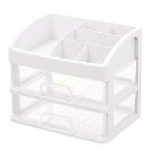 Органайзер для хранения косметики, канцтоваров, мелочей ДВА УРОВНЯ, 20х17х23,5 см, DASWERK (ДАСВЕРК), 608478