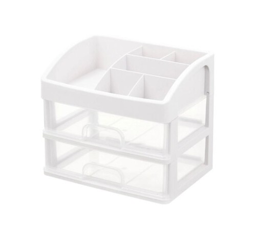 Органайзер для хранения косметики, канцтоваров, мелочей ДВА УРОВНЯ, 20х17х23,5 см, DASWERK (ДАСВЕРК), 608478