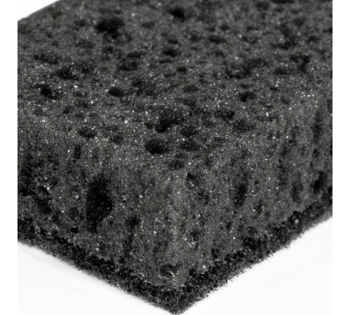 Губки для посуды 9,8х6,6х3 см, КОМПЛЕКТ 10 шт., SQUARE BLACK, КРУПНОПОРИСТЫЙ поролон с абразивным слоем, LAIMA, 608648