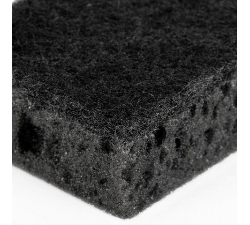 Губки для посуды 9,8х6,6х3 см, КОМПЛЕКТ 10 шт., SQUARE BLACK, КРУПНОПОРИСТЫЙ поролон с абразивным слоем, LAIMA, 608648
