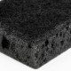 Губки для посуды 9,8х6,6х3 см, КОМПЛЕКТ 10 шт., SQUARE BLACK, КРУПНОПОРИСТЫЙ поролон с абразивным слоем, LAIMA, 608648