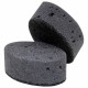 Губки для посуды 9,5х6,5х3,5 см, КОМПЛЕКТ 6 шт., OVAL BLACK, КРУПНОПОРИСТЫЙ поролон с абразивным слоем, LAIMA, 608649