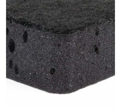 Губки для посуды 9,5х7х3,5 см, КОМПЛЕКТ 10 шт., BIG BLACK, КРУПНОПОРИСТЫЙ поролон с абразивным слоем, LAIMA, 608650