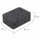 Губки для посуды 9,5х7х3,5 см, КОМПЛЕКТ 10 шт., BIG BLACK, КРУПНОПОРИСТЫЙ поролон с абразивным слоем, LAIMA, 608650