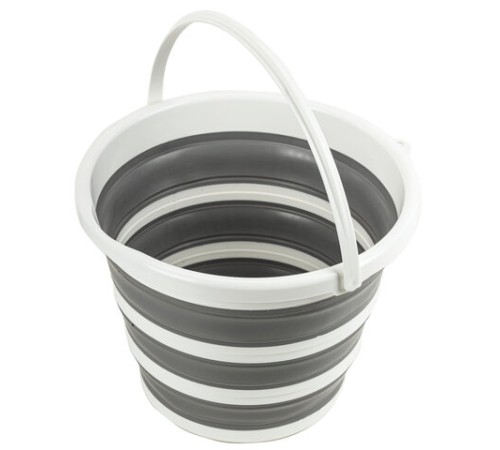 Ведро складное силиконовое 10 литров круглое d=32 см для дома, дачи и авто, LAIMA Home, 608668