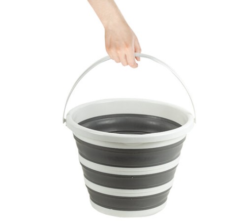 Ведро складное силиконовое 10 литров круглое d=32 см для дома, дачи и авто, LAIMA Home, 608668