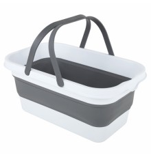 Таз складной силиконовый 16 литров со складными ручками 47х28 см для дома и дачи, LAIMA Home, 608671