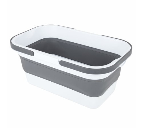 Таз складной силиконовый 16 литров со складными ручками 47х28 см для дома и дачи, LAIMA Home, 608671