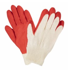 Перчатки хлопчатобумажные износостойкие ОДИНАРНЫЙ облив, 13 класс, КОМПЛЕКТ 100 ПАР, LAIMA ЛЮКС, 608672