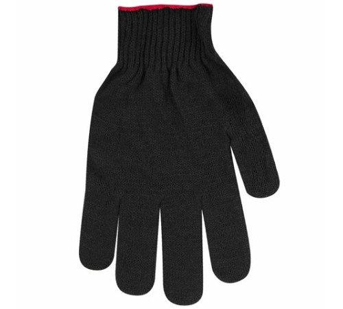 Перчатки хлопчатобумажные, КОМПЛЕКТ 100 ПАР, 10 класс, 40-42 г, 116 текс, ПВХ-точка, LAIMA ЛЮКС ЧЕРНЫЕ, 608677