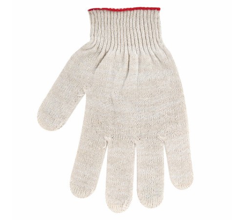 Перчатки хлопчатобумажные, КОМПЛЕКТ 100 пар, 10 класс, 40-42 г, 116 текс, ПВХ-точка, LAIMA ЛЮКС, БЕЛЫЕ, 608678