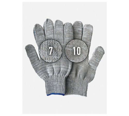 Перчатки хлопчатобумажные, КОМПЛЕКТ 100 пар, 10 класс, 40-42 г, 116 текс, ПВХ-точка, LAIMA ЛЮКС, БЕЛЫЕ, 608678