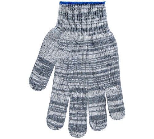 Перчатки хлопчатобумажные плотные, КОМПЛЕКТ 100 ПАР, 10 класс, 50-52 г, 133 текс, ПВХ-точка LAIMA ЛЮКС 2, СЕРЫЕ, 608679