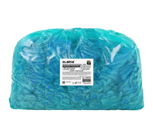 Перчатки хлопчатобумажные плотные, КОМПЛЕКТ 100 ПАР, 10 класс, 50-52 г, 133 текс, ПВХ-точка LAIMA ЛЮКС 2, СЕРЫЕ, 608679