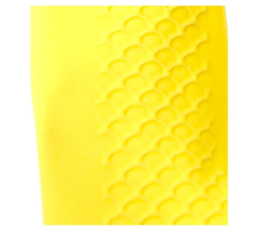 Перчатки латексные КЩС, сверхпрочные, плотные, хлопковое напыление, размер 8,5-9, L (большой), желтые, HQ Profiline, 73587