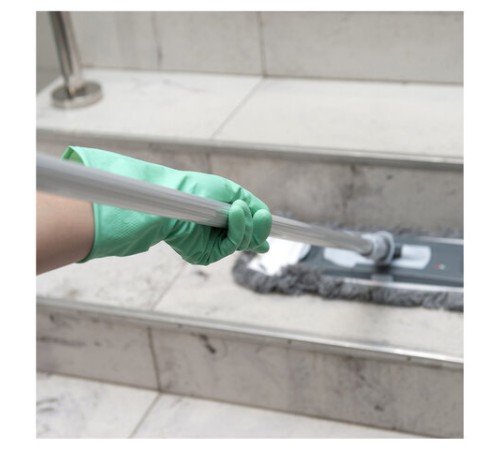 Перчатки латексные КЩС, сверхпрочные, плотные, хлопковое напыление, размер 7,5-8, M (средний), зеленые, HQ Profiline, 73583