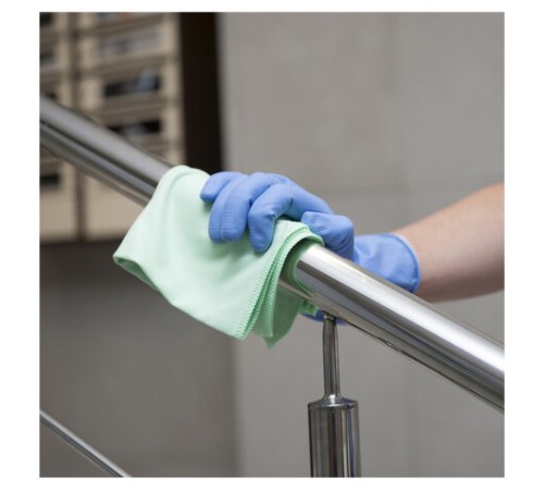 Перчатки латексные КЩС, сверхпрочные, плотные, хлопковое напыление, размер 7,5-8, M (средний), синие, HQ Profiline, 74734