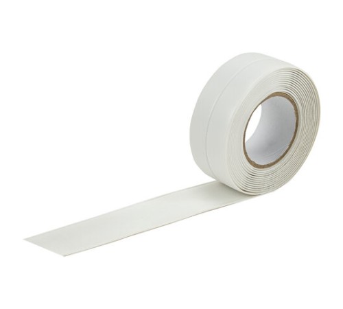 Клейкая лента бордюрная для ванны и кухни 38 мм х 3,35 м, белая, акриловая основа, LAIMA, 608772