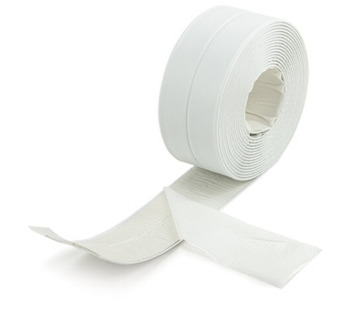 Клейкая лента бордюрная для ванны и кухни повышенной клейкости 38 мм х 3,35 м, бутил, DASWERK (ДАСВЕРК), 608774