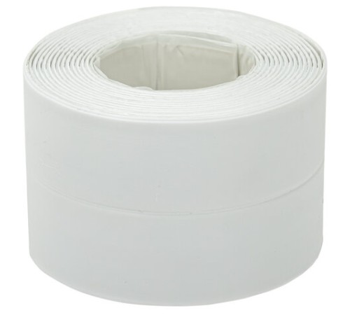 Клейкая лента бордюрная для ванны и кухни повышенной клейкости 60 мм х 3,35 м, бутил, DASWERK (ДАСВЕРК), 608775