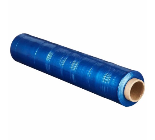 Стрейч-пленка для ручной упаковки, вторичное сырье, СИНЯЯ 50 см х 217 м, 20 мкм, 2 кг – нетто