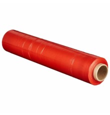 Стрейч-пленка для ручной упаковки, вторичное сырье, КРАСНАЯ 50 см х 217 м, 20 мкм, 2 кг – нетто