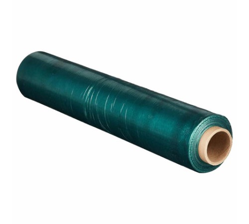 Стрейч-пленка для ручной упаковки, вторичное сырье, ЗЕЛЕНАЯ 50 см х 217 м, 20 мкм, 2 кг – нетто