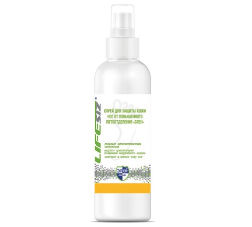 Спрей для защиты кожи ног от повышенного потоотделения ЭЛЕН 100 мл, с экстрактом мяты