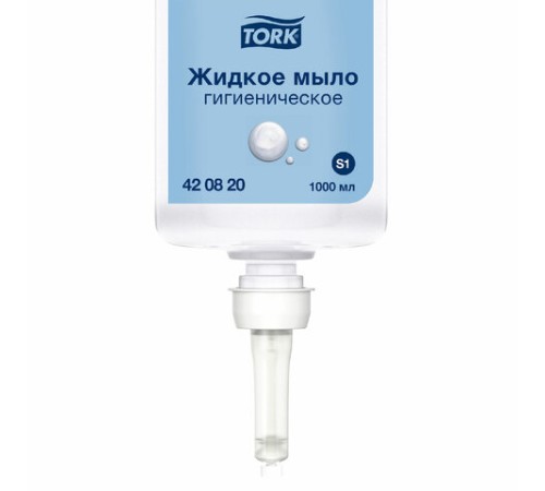 Картридж с жидким мылом одноразовый TORK (Система S1) Advanced, 1 л, гигиенический эффект, 420820