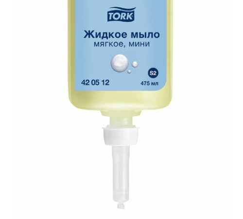 Картридж с жидким мылом одноразовый TORK (Система S2) Advanced, 0,475 л, мягкое, 420512