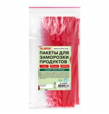 Пакеты для заморозки продуктов, 1 л, КОМПЛЕКТ 30 шт., с замком-застежкой (слайдер), LAIMA