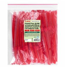 Пакеты для заморозки продуктов, 1 л, КОМПЛЕКТ 100 шт., с замком-застежкой (слайдер), LAIMA