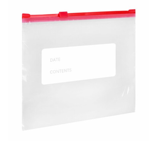 Пакеты для заморозки продуктов, 1 л, КОМПЛЕКТ 100 шт., с замком-застежкой (слайдер), LAIMA