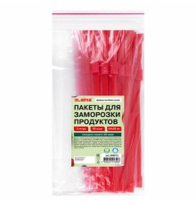 Пакеты для заморозки продуктов, 3 л, КОМПЛЕКТ 30 шт., с замком-застежкой (слайдер), LAIMA