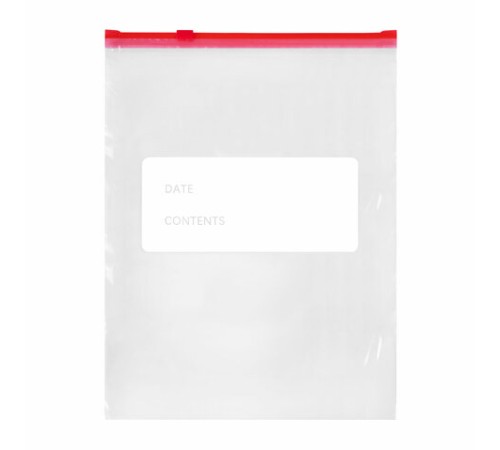 Пакеты для заморозки продуктов, 3 л, КОМПЛЕКТ 100 шт., с замком-застежкой (слайдер), LAIMA