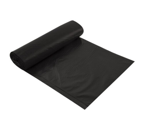 Мешок для мусора 180 л, черные в рулоне 10 шт., ПВД 20 мкм, 86х105 см, ЛЮБАША супер-эконом, 608918