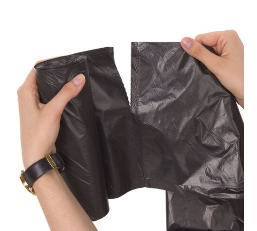 Мешок для мусора 180 л, черные в рулоне 10 шт., ПВД 20 мкм, 86х105 см, ЛЮБАША супер-эконом, 608918