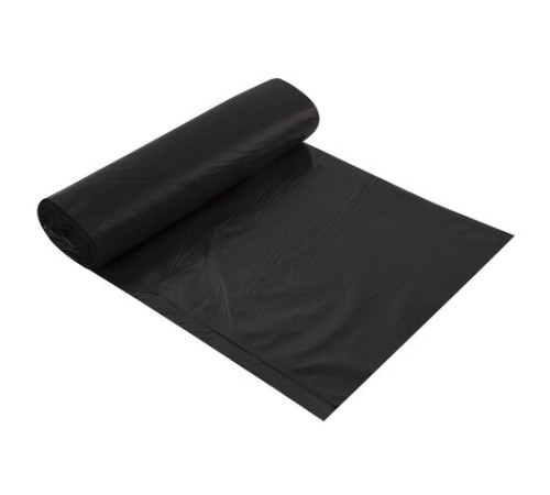 Мешок для мусора 240 л., черные в рулоне 10 шт., ПВД 20 мкм, 86х125 см, ЛЮБАША супер-эконом, 608919