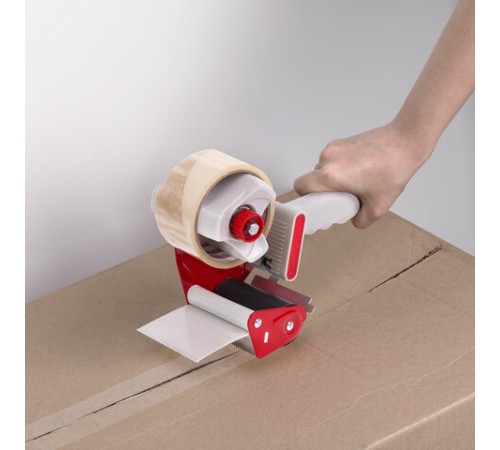Диспенсер для клейкой упаковочной ленты BRAUBERG, для ленты шириной до 75 мм, 608925