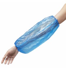 Нарукавники одноразовые КОМПЛЕКТ 100 штук (50 пар) ПЭ, 14 мкм, 3 г, 25х40 см, синие, ELEGREEN