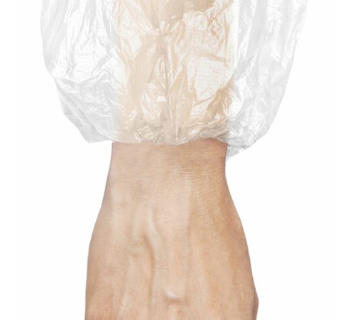 Нарукавники одноразовые прочные КОМПЛЕКТ 50 штук (25 пар) ПЭ, 24 мкм, 6 г, 25х40 см, ELEGREEN