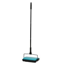 Щетка-веник-пылесос механическая для пола и ковровых покрытий, металл, чёрно-бирюзовая, DASWERK (ДАСВЕРК), 608948