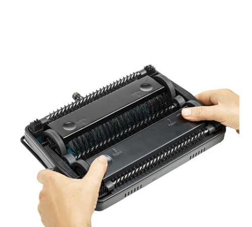 Щетка-веник-пылесос механическая для пола и ковровых покрытий, металл, чёрно-бирюзовая, DASWERK (ДАСВЕРК), 608948