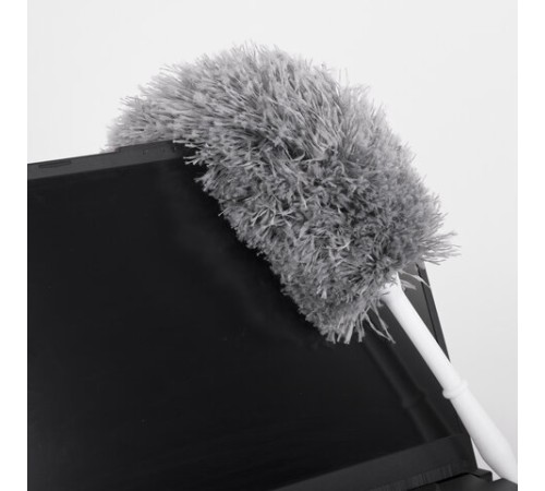 Пипидастр (сметка-метелка) для уборки пыли, метелка 35 см, рукоятка 20 см, серый, LAIMA, 608949