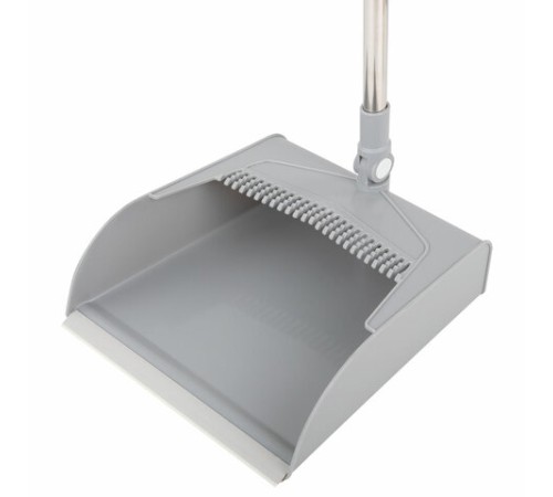 Совок для мусора + щётка на телескопических рукоятках 59-93 см, бело-серый, LAIMA, 608952