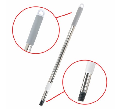 Совок для мусора + щётка на телескопических рукоятках 59-93 см, бело-серый, LAIMA, 608952