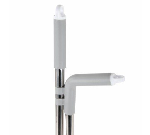 Совок для мусора + щётка на телескопических рукоятках 59-93 см, бело-серый, LAIMA, 608952