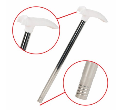 Совок для мусора + щетка на длинных рукоятках, 81 см, бело-серый, разборный, LAIMA, 608953