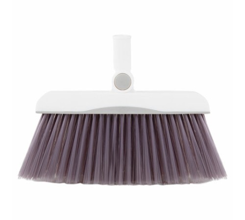 Совок для мусора + щетка на длинных рукоятках, 81 см, бело-серый, разборный, LAIMA, 608953